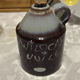 Vintage "Wildcat Juice" Drip Glaze Jug