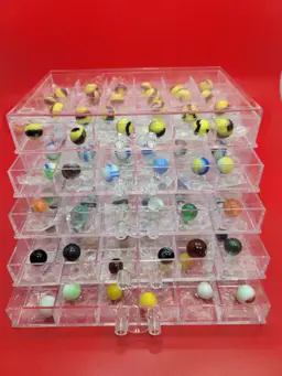 WV Vintage Lot of 120 Mixed Assorted Collectible Glass Marbles Out Of WV