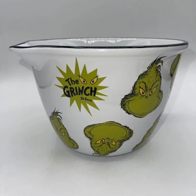 Dr. Seuss How The Grinch Stole Christmas Batter Mixing Bowl New GRINCH