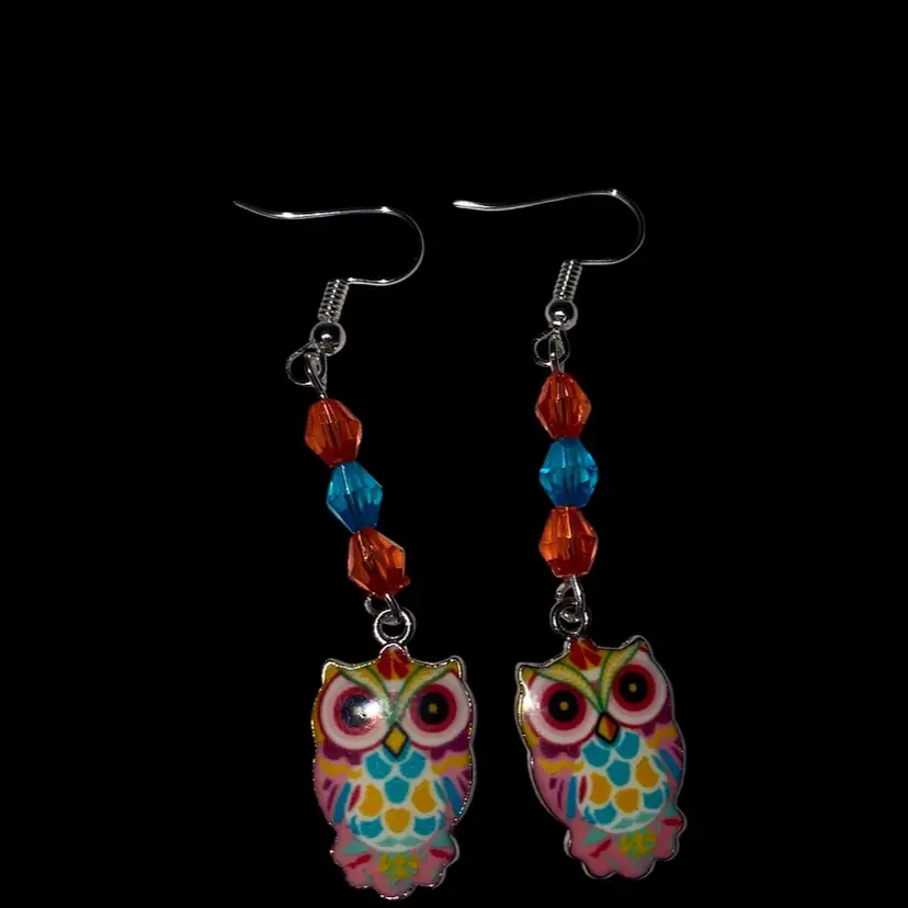 Fun Owl Earrings, Made With Love, By Me!