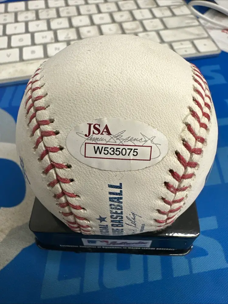 Shane Victorino signed OML Baseball with 13 WSC JSA