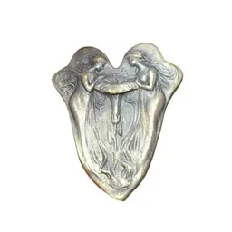 Antique Silverplate Fairy Flower Brooch
