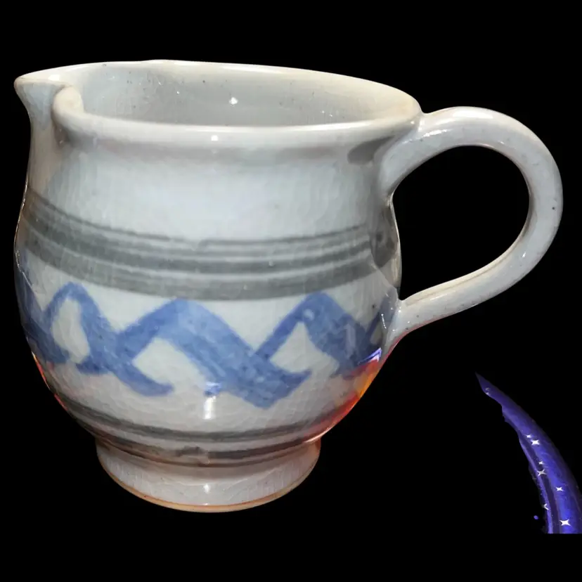 Jamestown VA Pottery Creamer Hand Painted And Hand Made