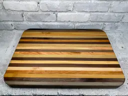 Handmade Hardwood Cutting Board – Walnut, Maple, Cherry, Ash, Honey Locust, Oak & Rainbow Poplar | Food Safe Finish | Made in Indiana