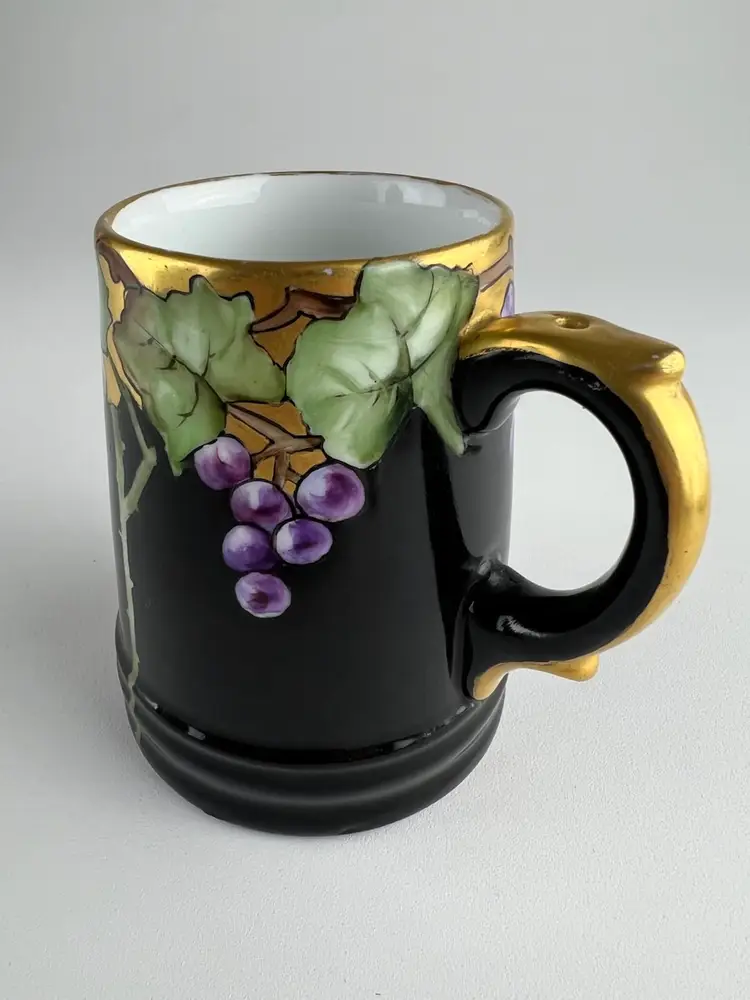 Circa 1920 Arts and Crafts China Painted Small Porcelain Stein Mug UNSIGNED