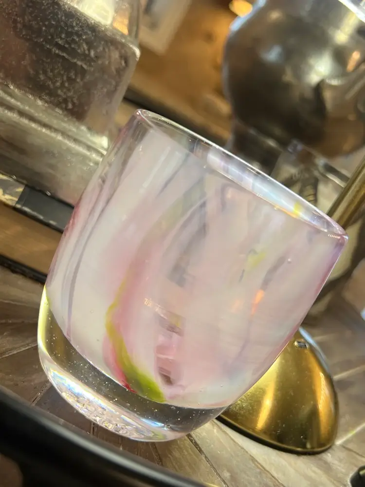 #01 - Beautiful Prima Ballerina, Glassy Baby Pink Marble Candle, Votive Glass New With Tags. Glassybaby Great Valentine Gift