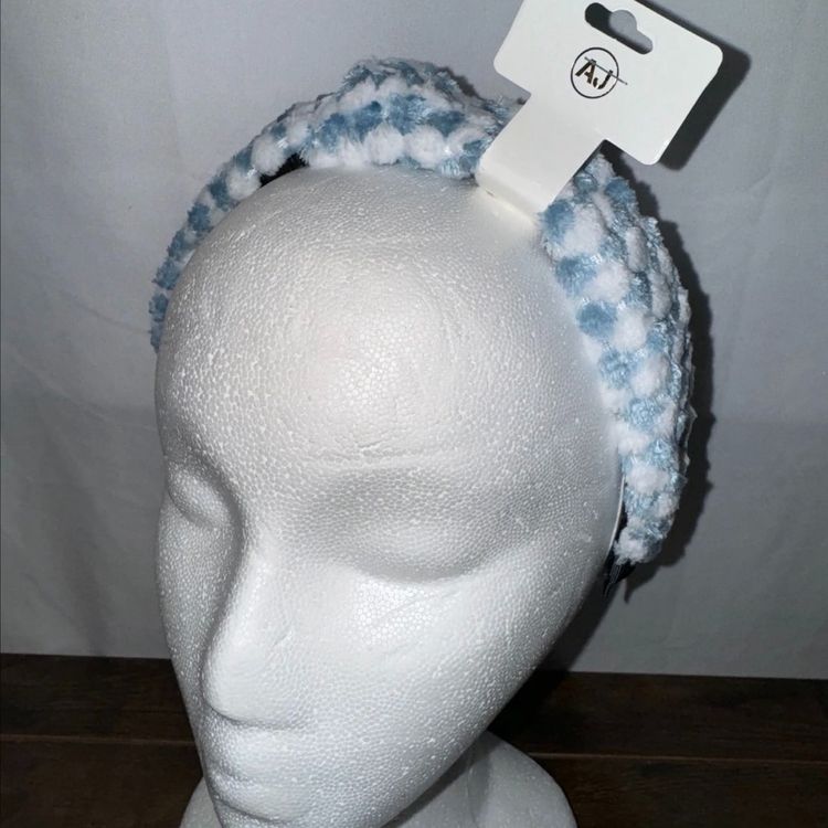 Blue Fuzzy Headband New