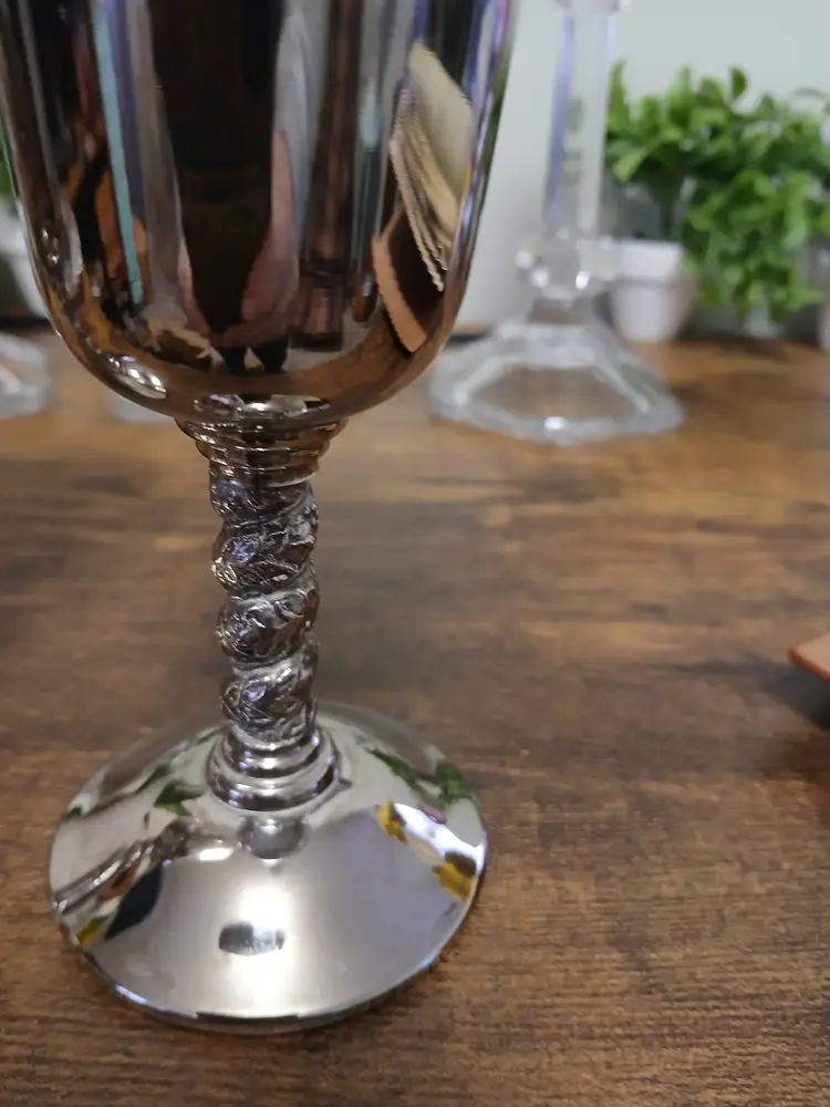 Vintage E.P.B  J. Perez Ruiz Spain  Silver Plated Goblets Set