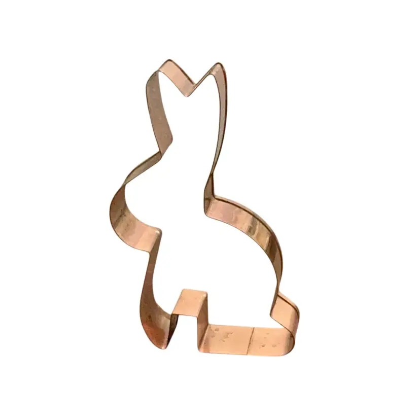 Copper Bunny Rabbit Cookie Cutter. 5β X 2 3/4β
