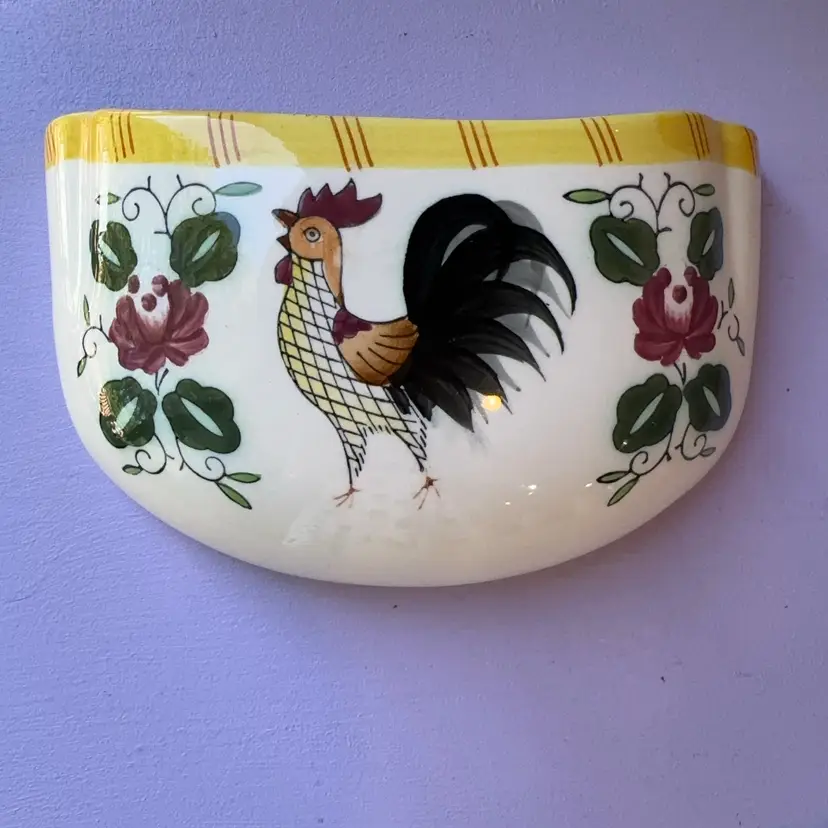 Vintage Rooster Wall Pocket