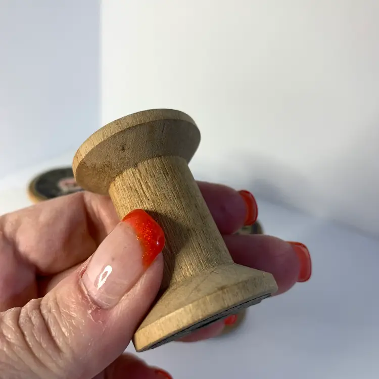 4-Wooden Thread Spools