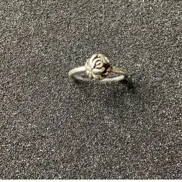 Vintage Sterling Silver Ring Small Rose Sz 3.5