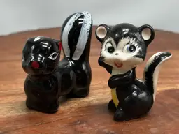 Vintage Kitschy Skunks Adorable Pottery & Porcelain Japan Kitsch