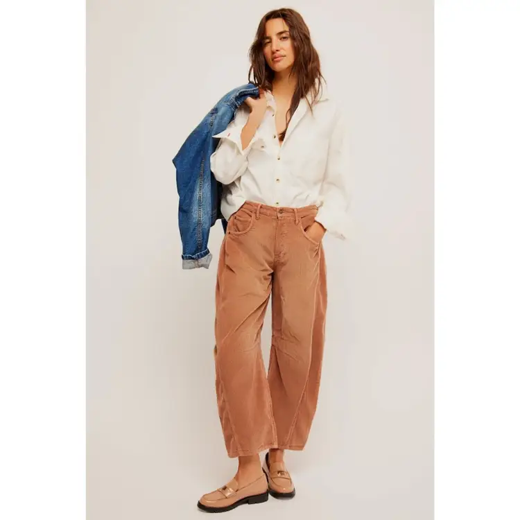 NWT WE THE FREE GOOD LUCK CORD BARREL JEANS | EMPERADOR