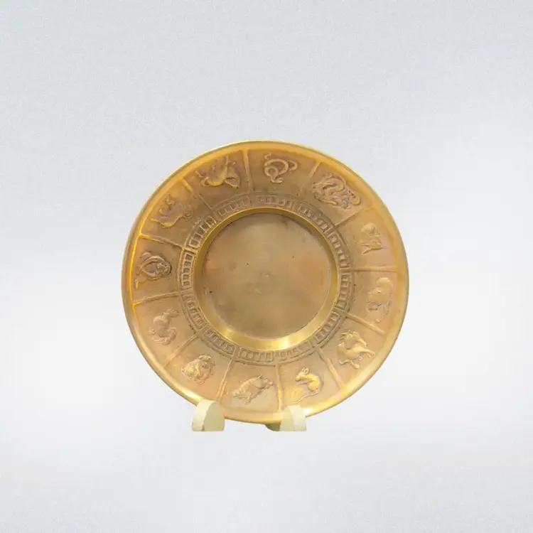 Brass Trinket Dish Zodiac Made In Korea
