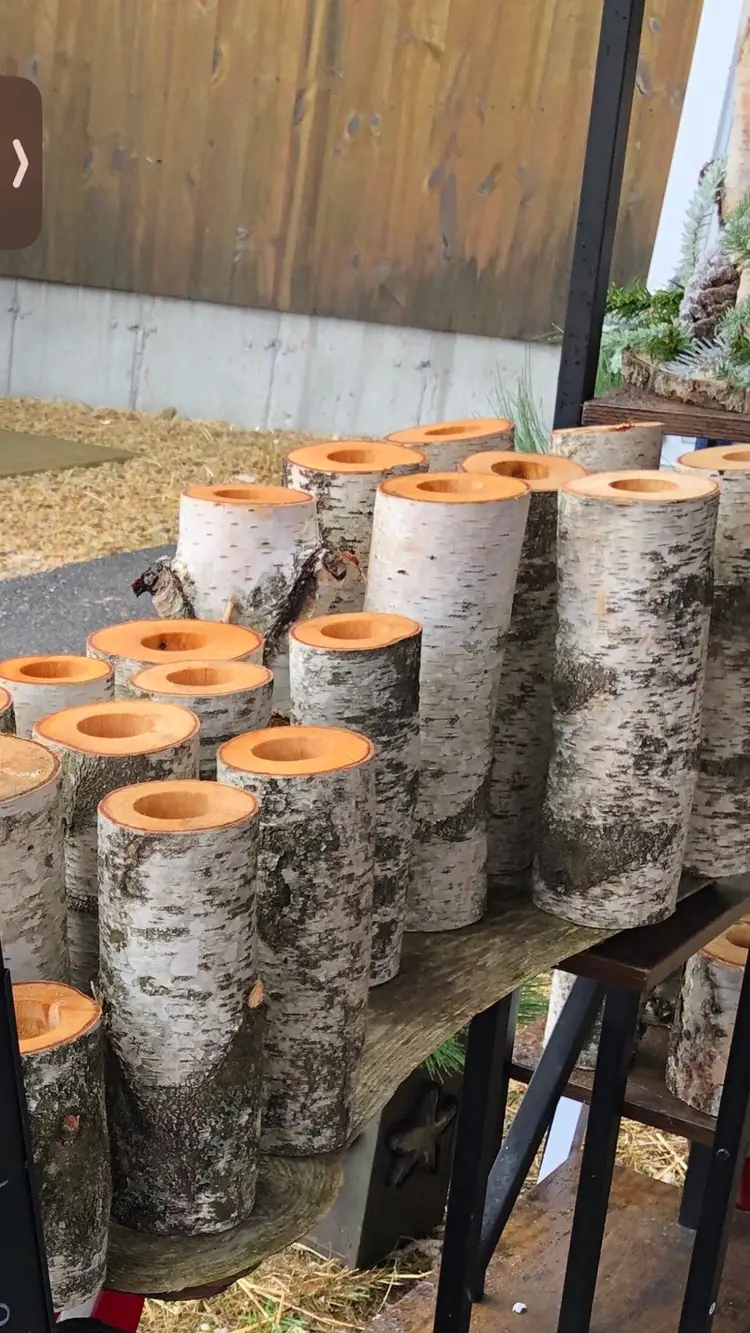 Medium Birch wood TEALIGHT 🎄Candle holder