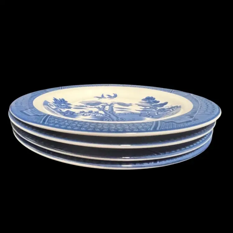 Royal Doulton- Set Of 4- “Real Old Willow” Dinner Plates- 10.75” Diameter