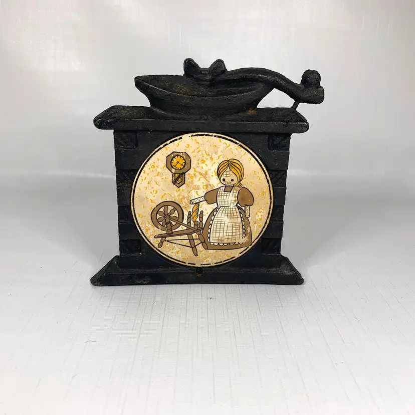 1950s Cast Iron Napkin Holder Made Taiwan Cottage Core Country Farmhouse Vintage