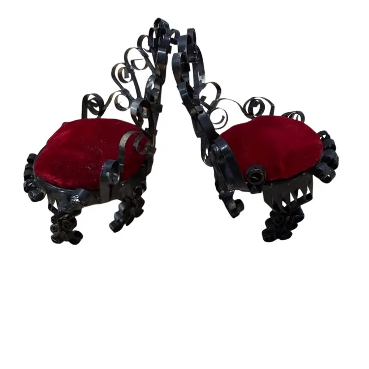 Old Tin Can Chair Pin Cushions Set