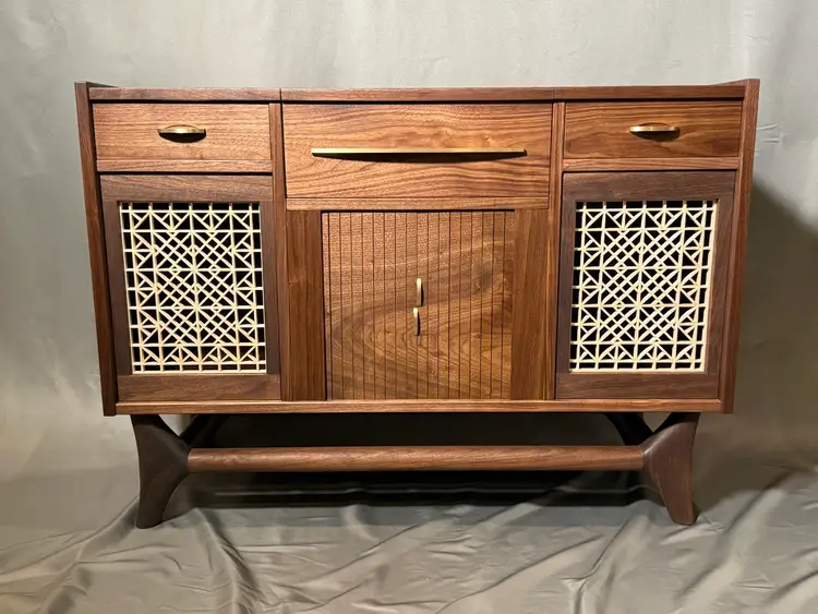Walnut Record Console