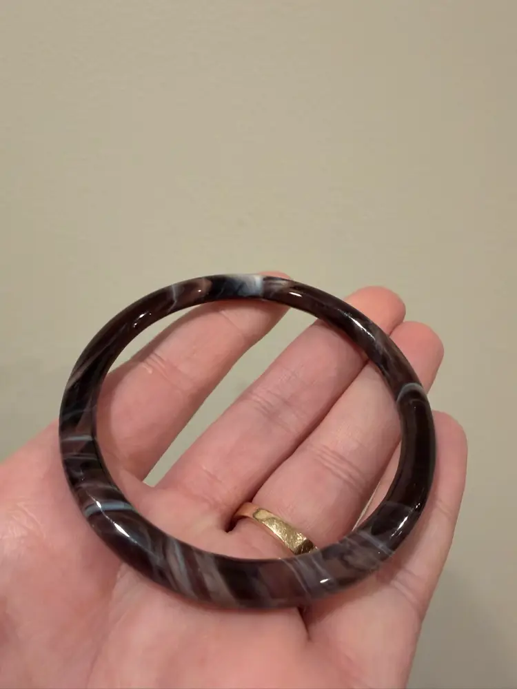 Vintage Glass Swirly Bangle