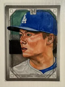 2024 Topps Museum Collection Yoshinobu Yamamoto Rookie Sketch Card 1/1! Los Angeles Dodgers