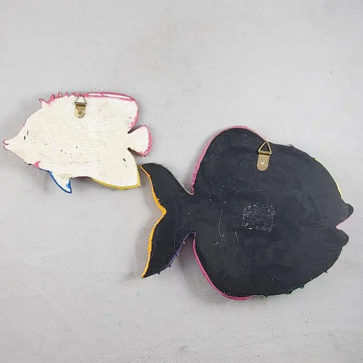 Glitter Fish Resin Wall Art x2