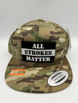 New "All Strokes Matter" Camo Baseball Cap Snapback Yupoong The Classics Trucker