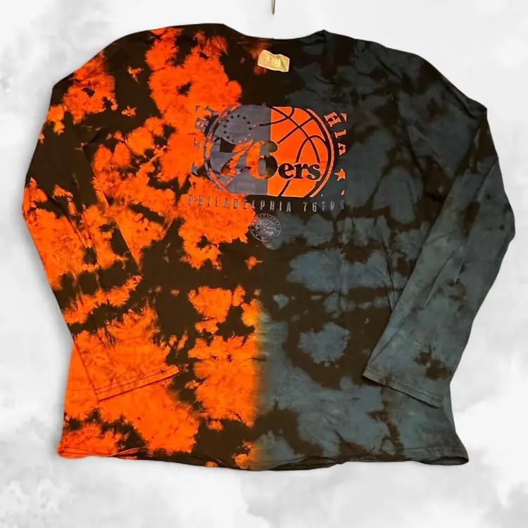Philadelphia Sixers Long Sleeve Tie Dyed T-shirt XL
