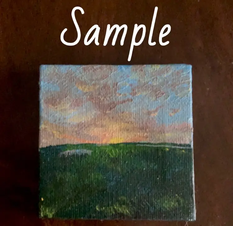 Mini Canvas Landscape Custom Order 2.5"x2.5"