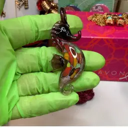 Seahorse Art glasses Pendant