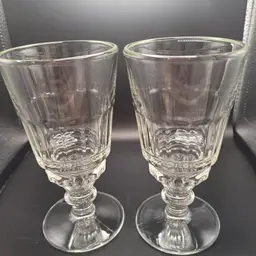 Set of 2 Musees-De L' Absinthe French Goblets  3.25 x 6.5 inches