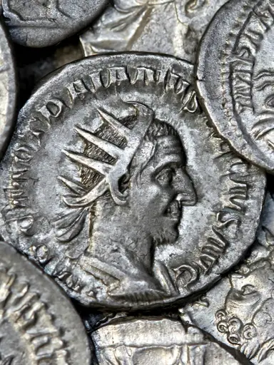 assorted Roman coins
