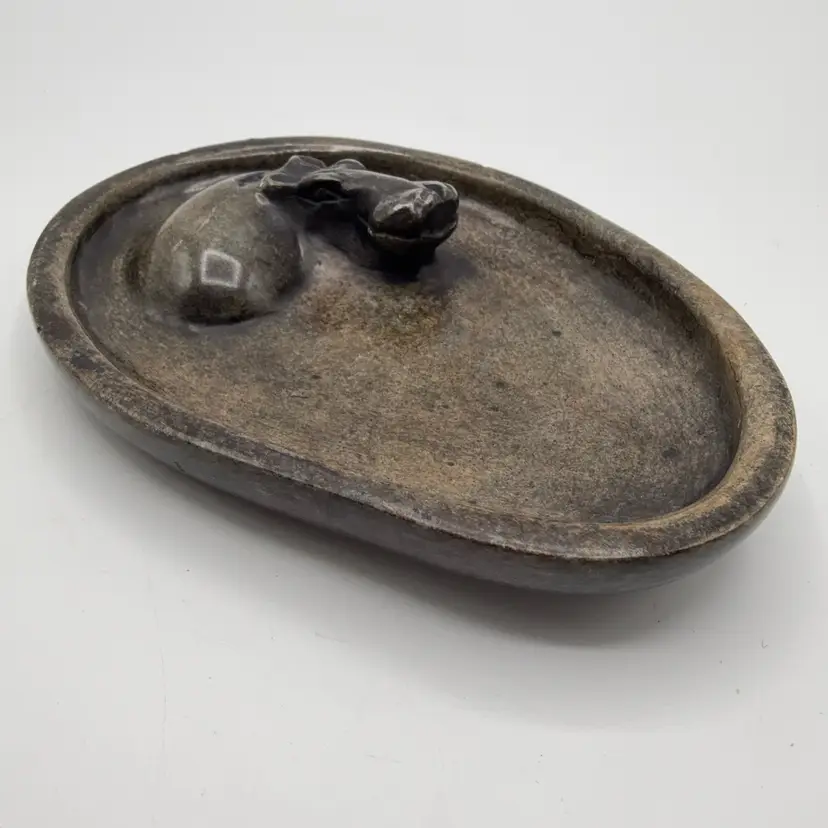 Soapstone Hand Carved Hippo Trinket Dish