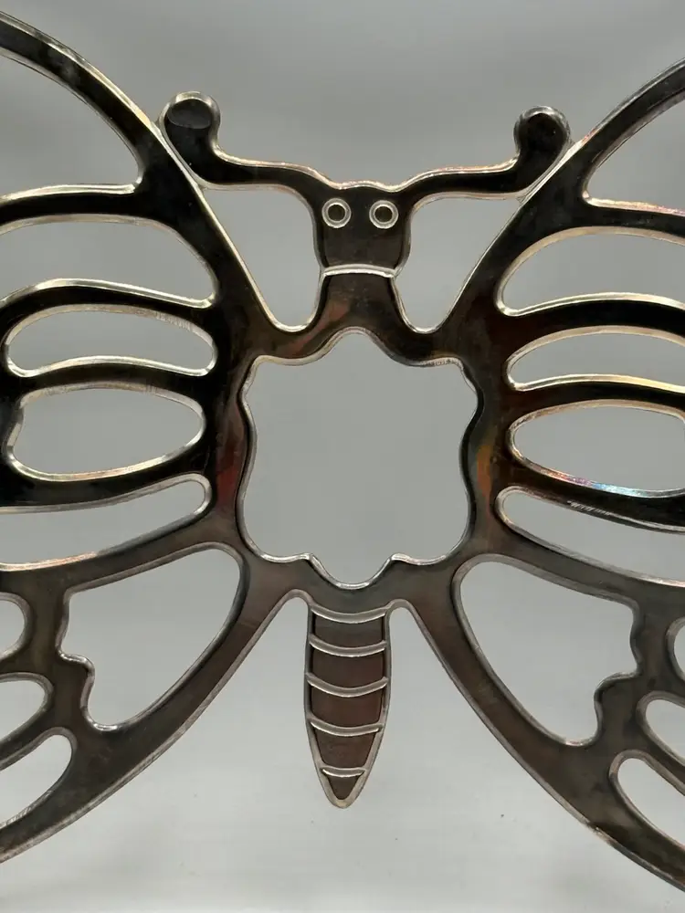 Leonard Silverplate Butterfly Trivet 10.5”