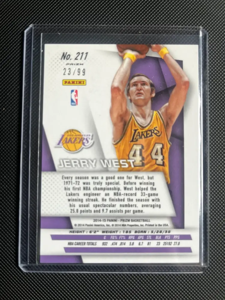 Jerry West 2014-15 Panini Prizm Blue 23/99