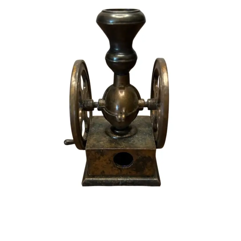 Made In Spain Vintage Die Cast Pencil Sharpener Coffee Mill @3 “ Tall