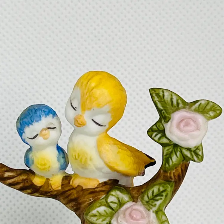 Thank You Lord for Mother's Love Ceramic Mommy and Baby Bird Figurine
