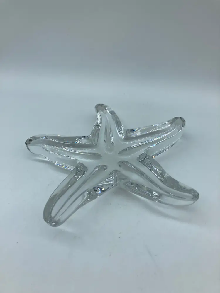 Large Clear Glass Starfish By Baccarat of France