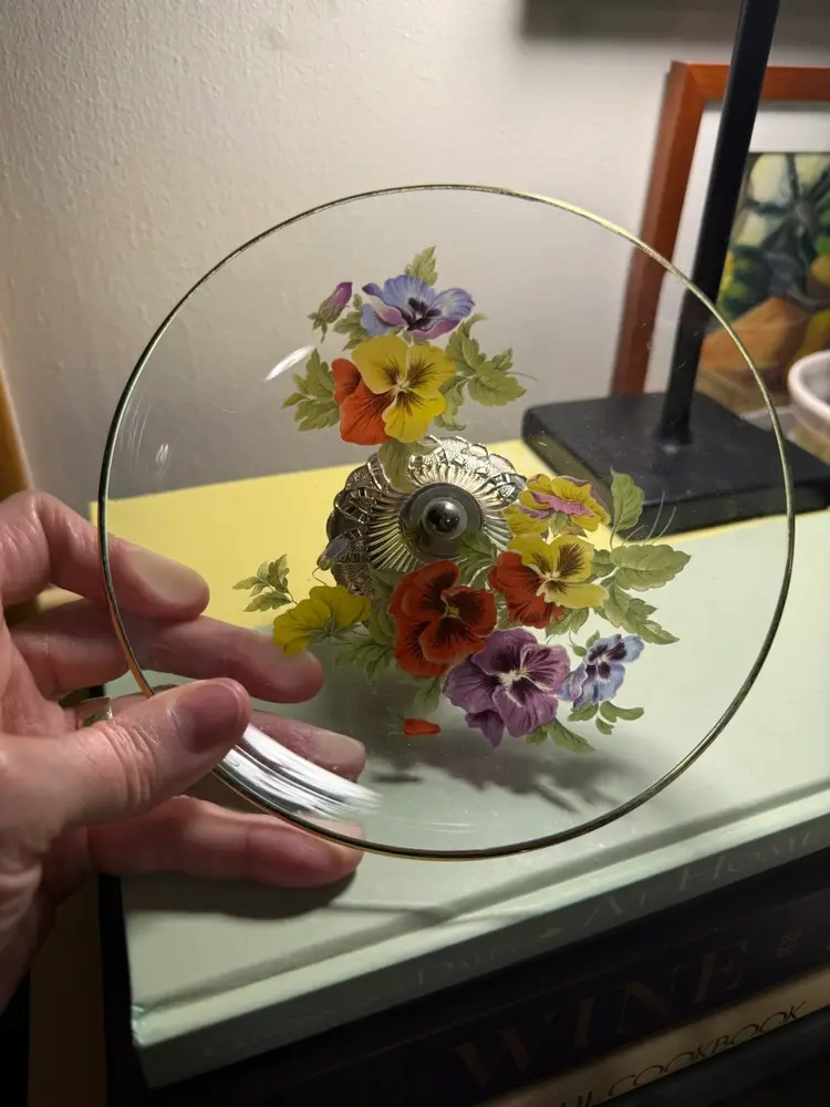 Vintage Trinket Dish With Floral Pattern