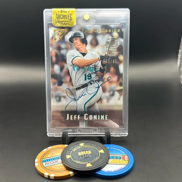 Jeff Conine Auto 32/40 1996 Topps Gallery 2016 Archives Miami Marlins