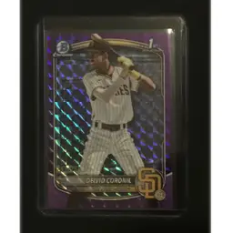 2025 Bowman Chrome Deivid Coronil 1st Bowman Purple Geometric #d 247/250 Padres