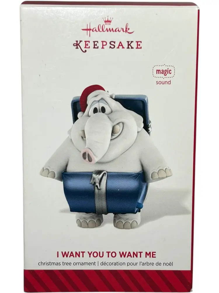 Hallmark Keepsake Christmas Ornament I want You To Want Me Elephant 2014