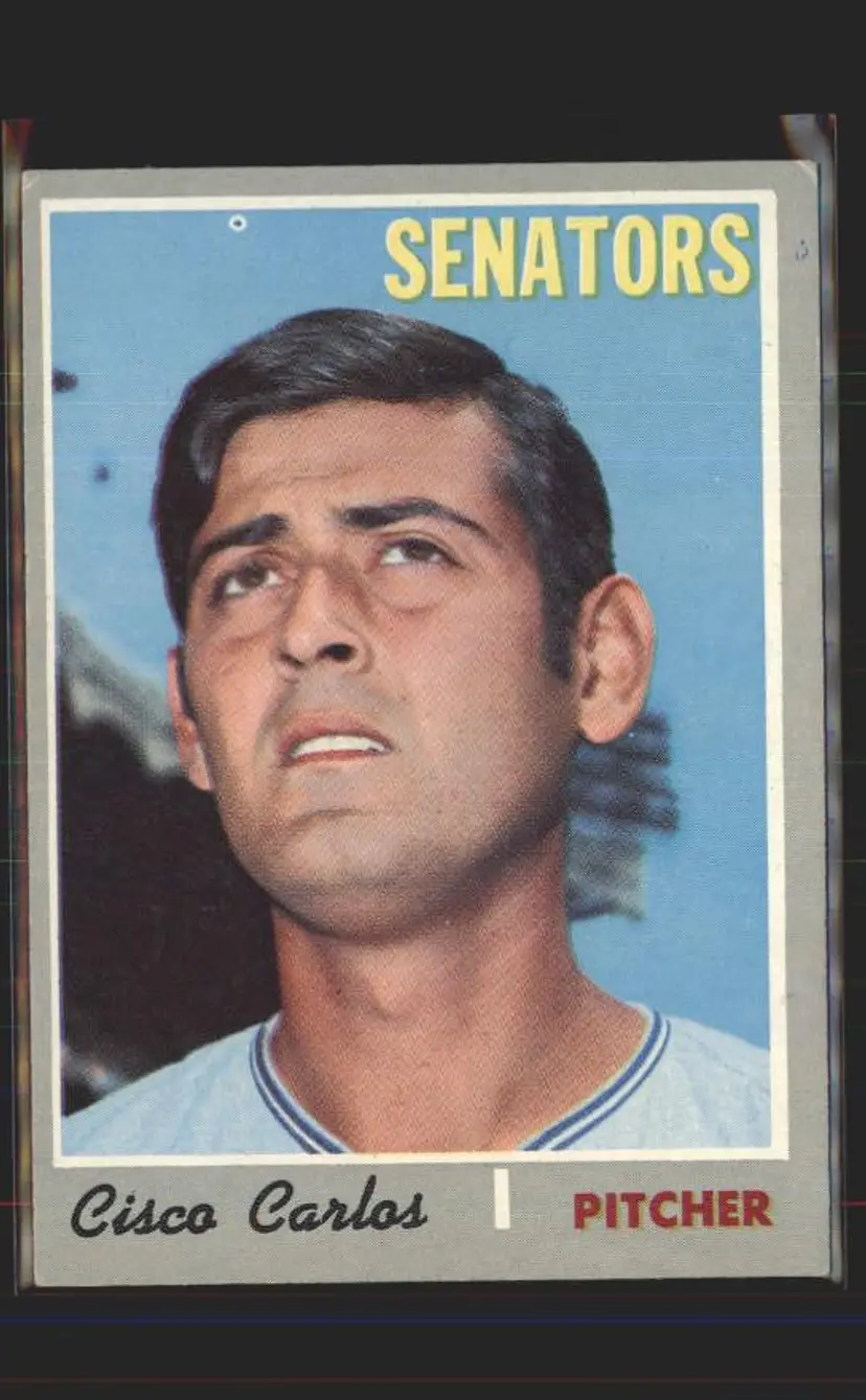 Cisco Carlos 1970 Topps #487 - (pk6) - Washington Senators