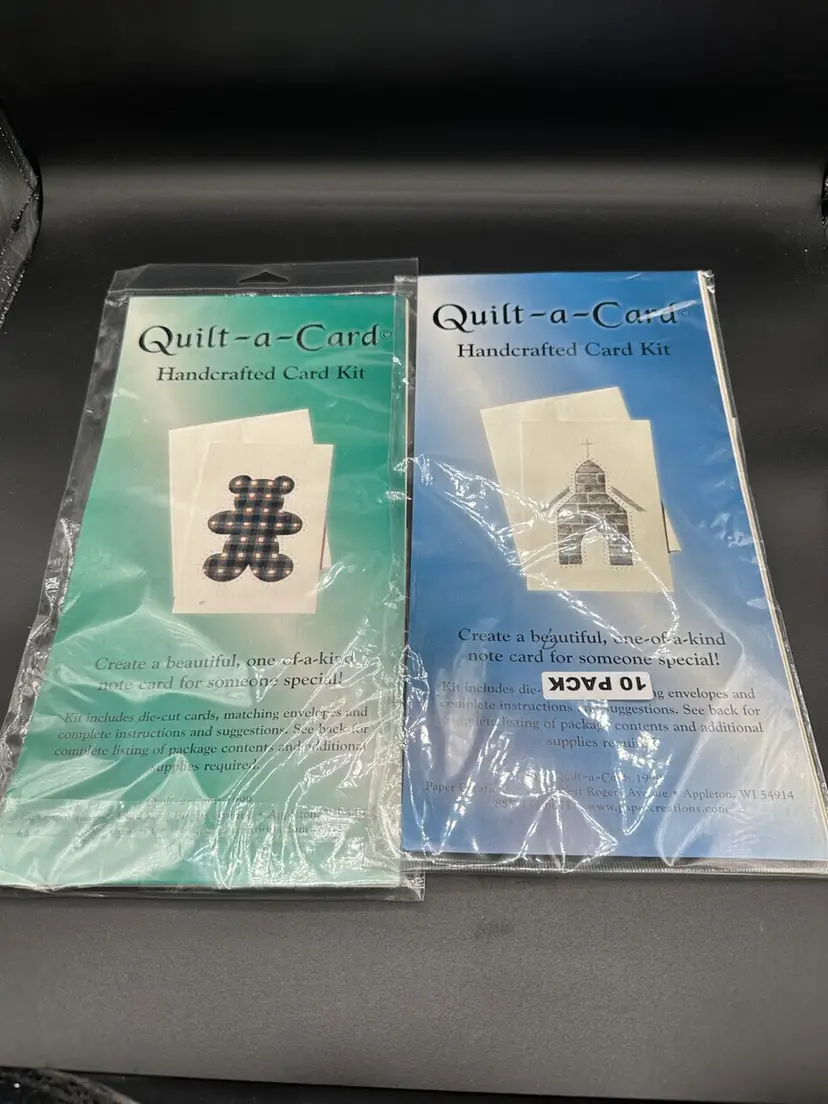 Lot Of 2 New Packages Of Quilt a Card Handcrafted Card Kit Life Mildstones Variety Pack Paper Creations
