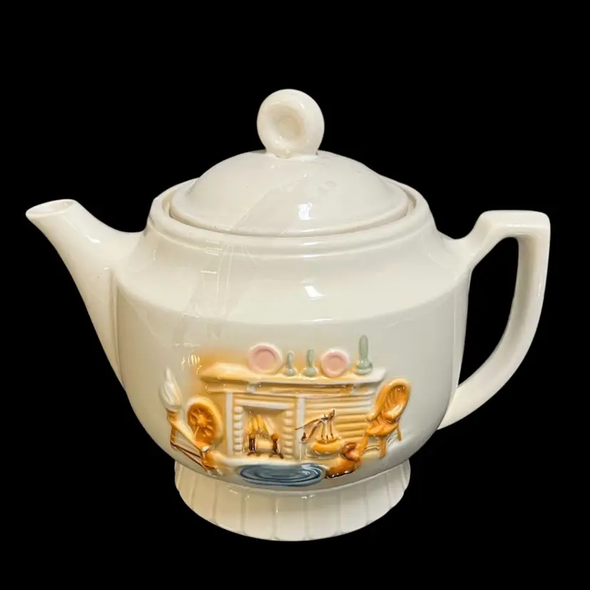 Porcelier 1940s Porcelain- Hand Painted-Tea Pot- Hearth Scent