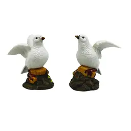 Vintage Dove Figurines Pair Made In Mexico