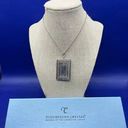 Touchstone Crystal Ask Around Silver Necklace