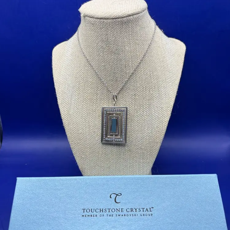 Touchstone Crystal Ask Around Silver Necklace