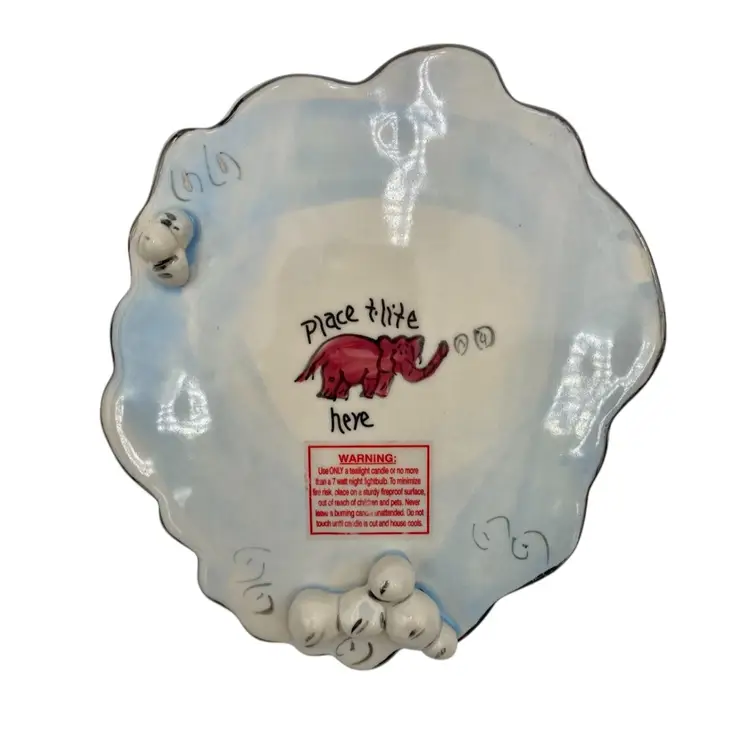 Vintage Blue Sky Pinkey's Laundermate, Heather Goldminc Candle Plate/Trivet/Base